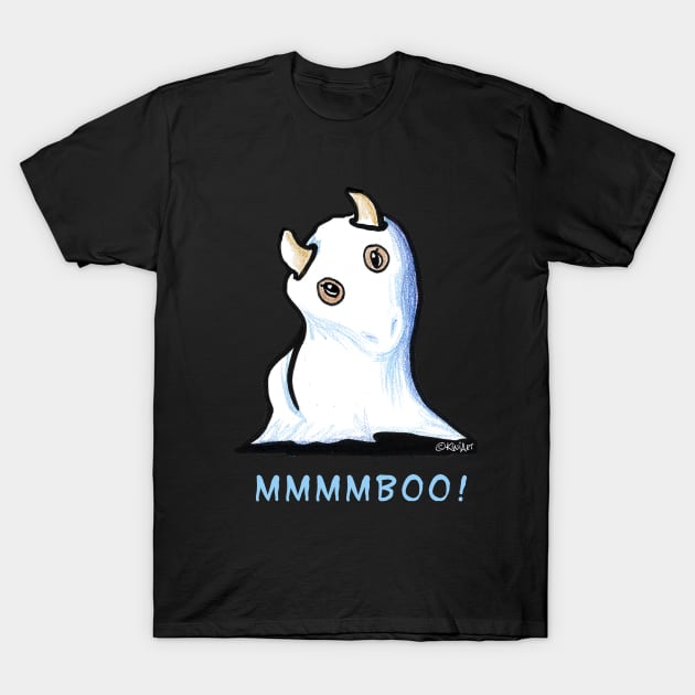 Cowlaween Ghost T-Shirt by KiniArt